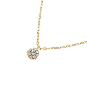 agete Diamond 0.10ct Necklace 18K YG Yellow Gold 750 90273642